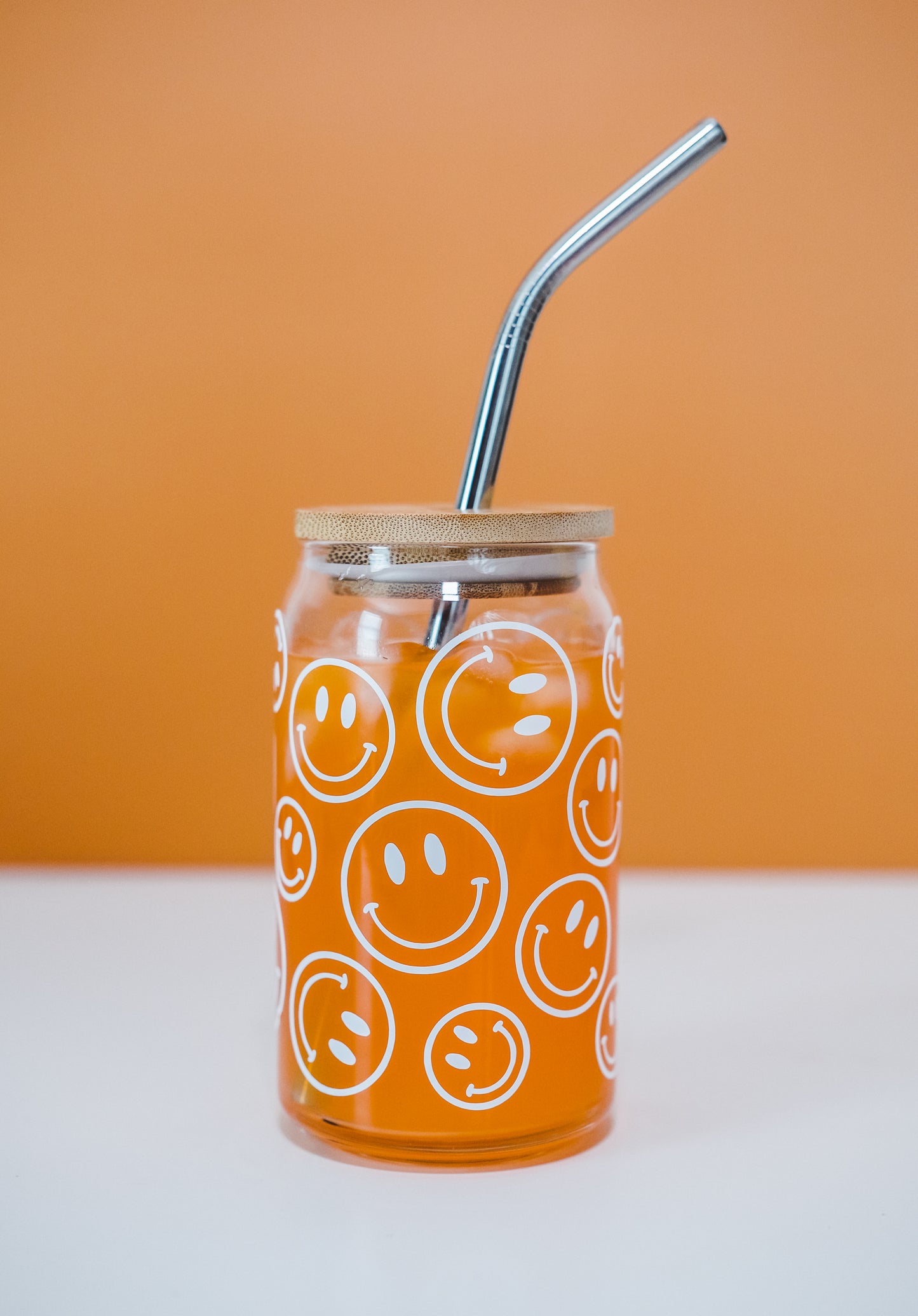 Smiley Face - Beer Can Glass