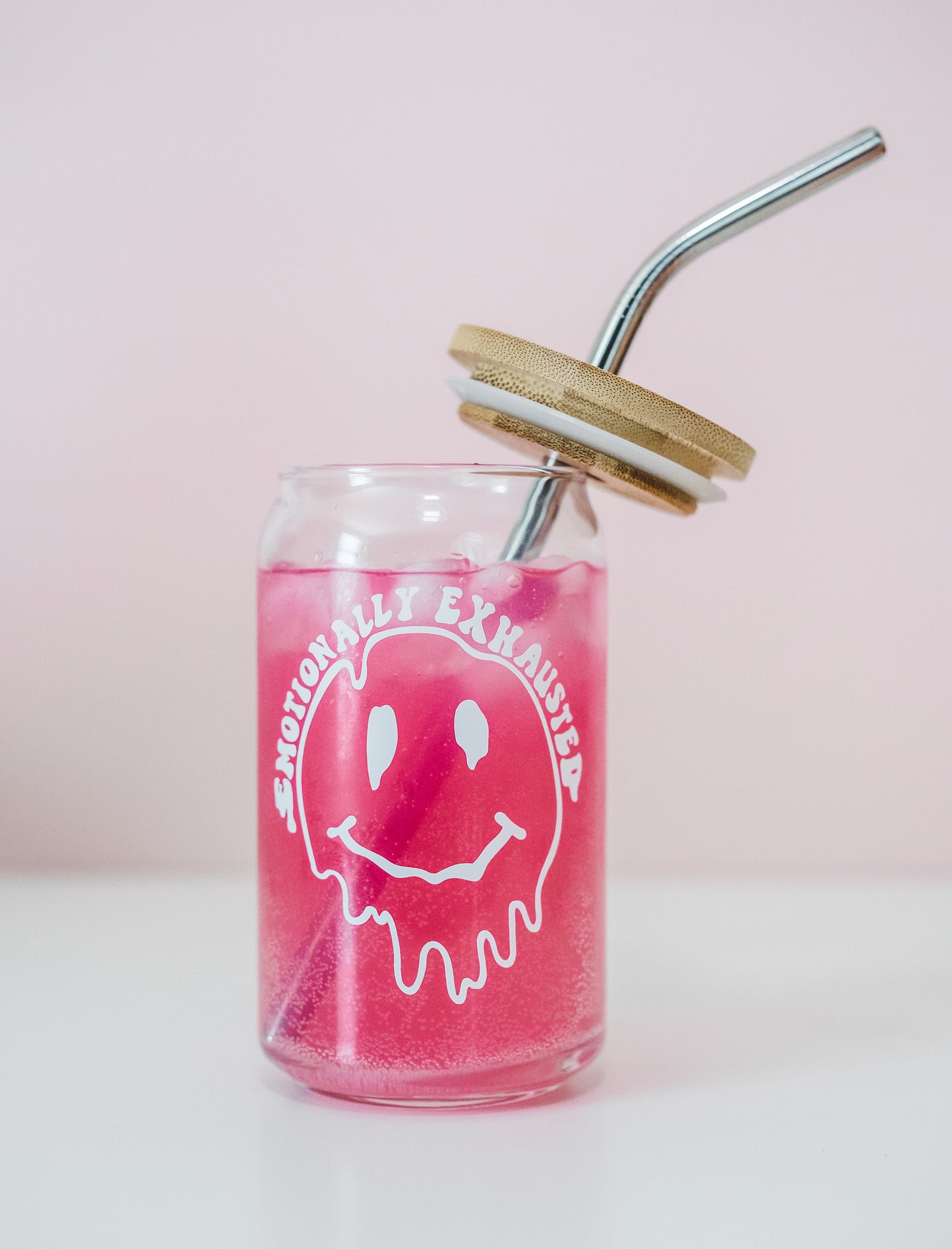 Emotionally Exhausted - Beer Can Glass