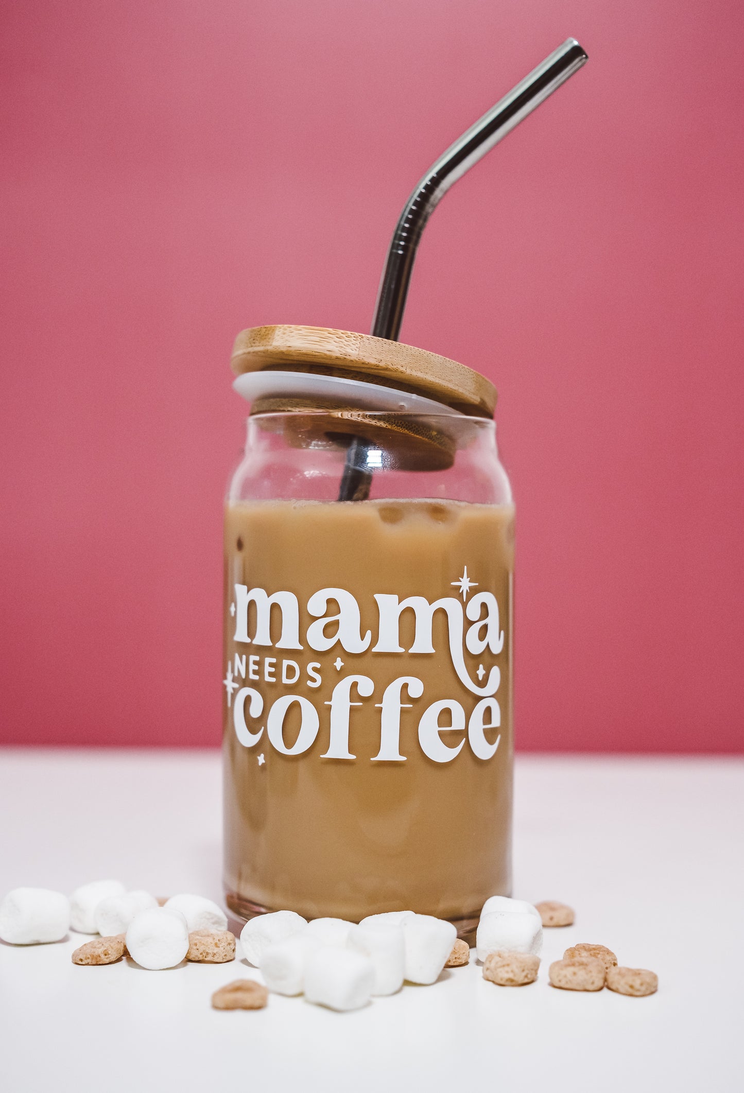 Mama Needs Coffee - Beer Can Glass